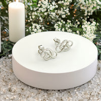 Herz Ohrstecker in 925 Silber