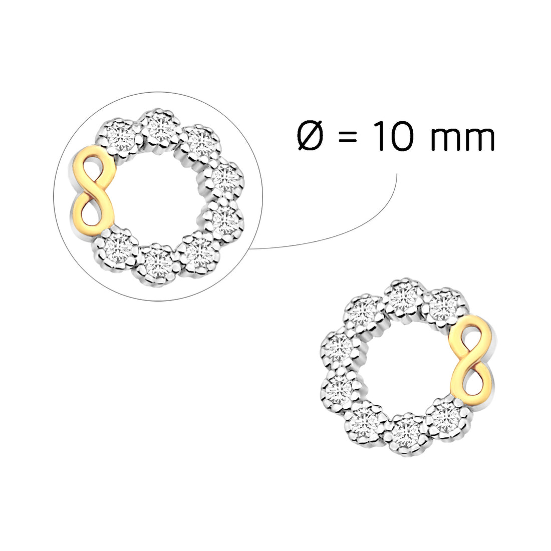 Blume Ohrstecker in 925 Silber