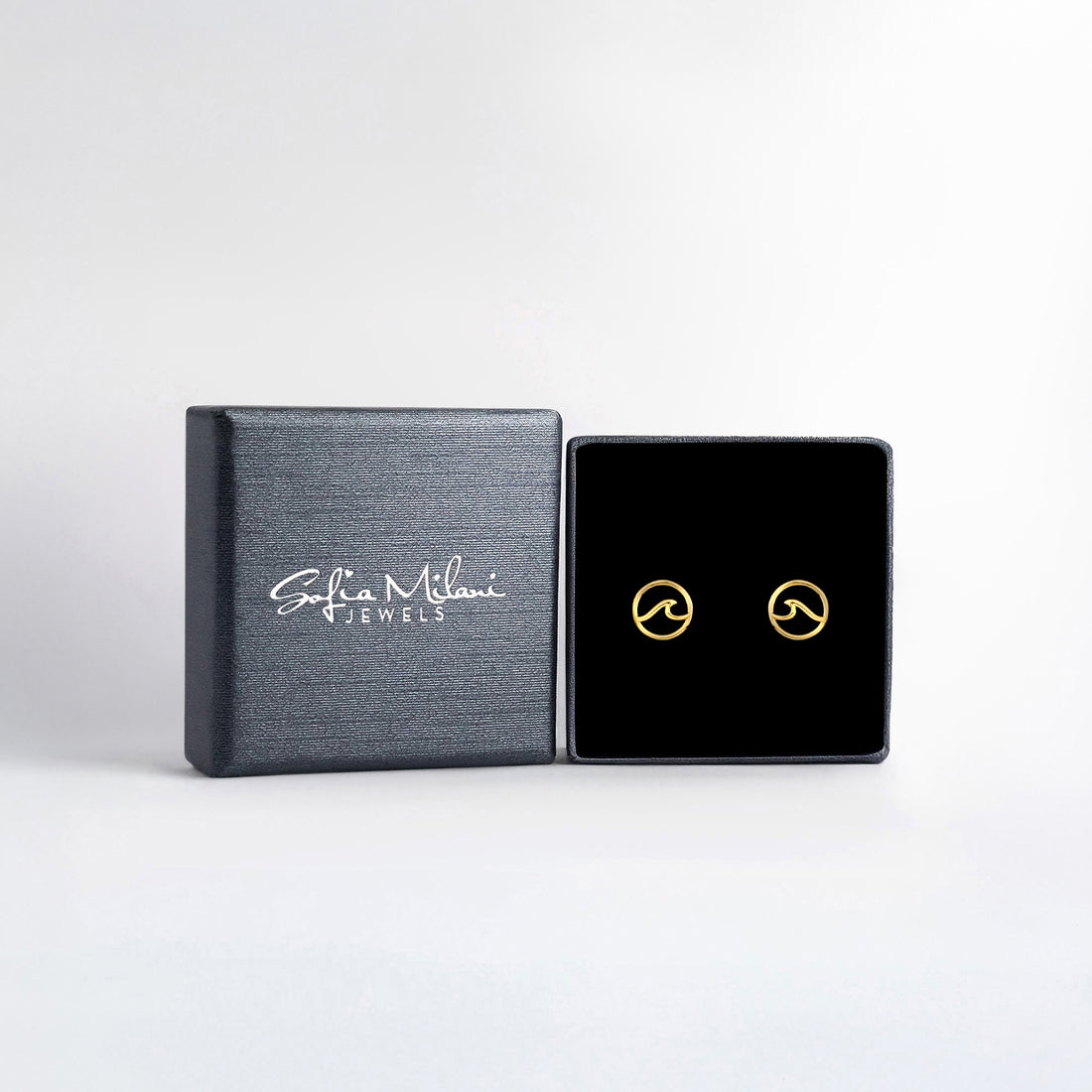 Welle Ohrstecker in 925 Silber