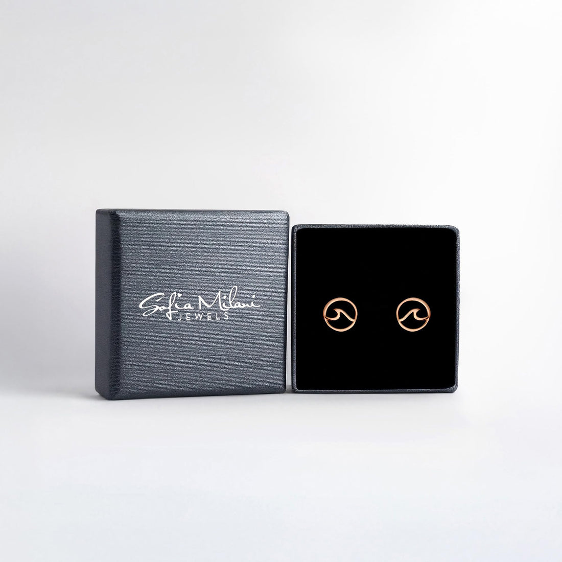 Welle Ohrstecker in 925 Silber