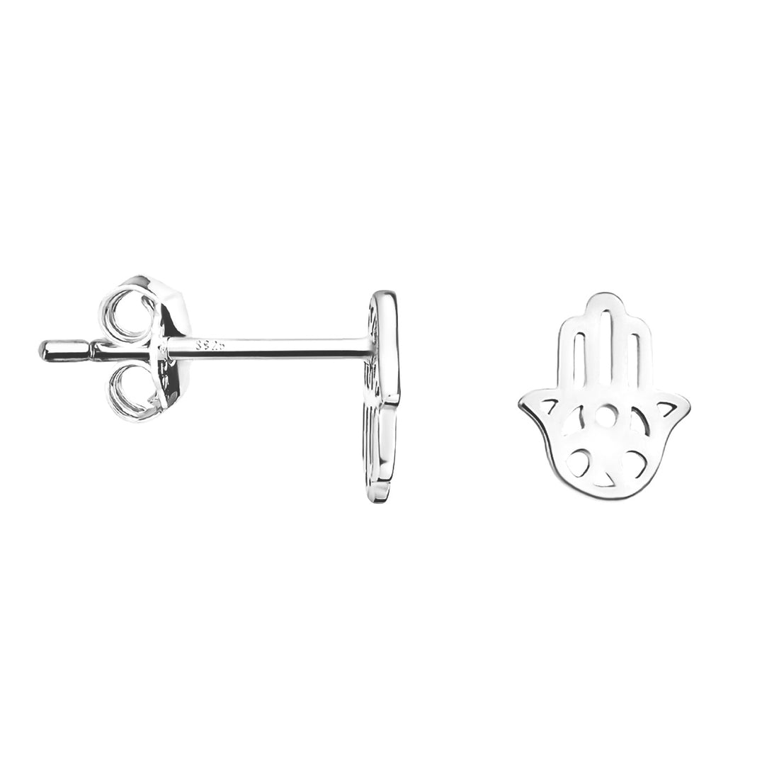 Fatimas Hand Ohrstecker in 925 Silber