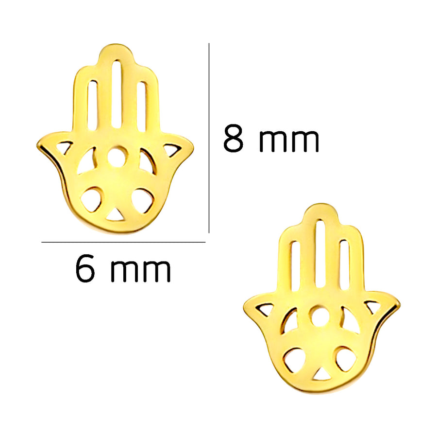 Fatimas Hand Ohrstecker in 925 Silber