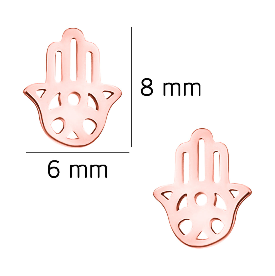 Fatimas Hand Ohrstecker in 925 Silber