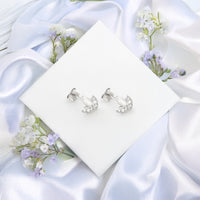 Blatt Ohrstecker in 925 Silber
