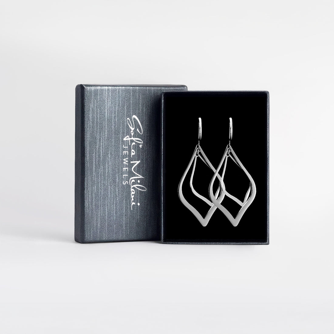 Geo Ohrhänger in 925 Silber