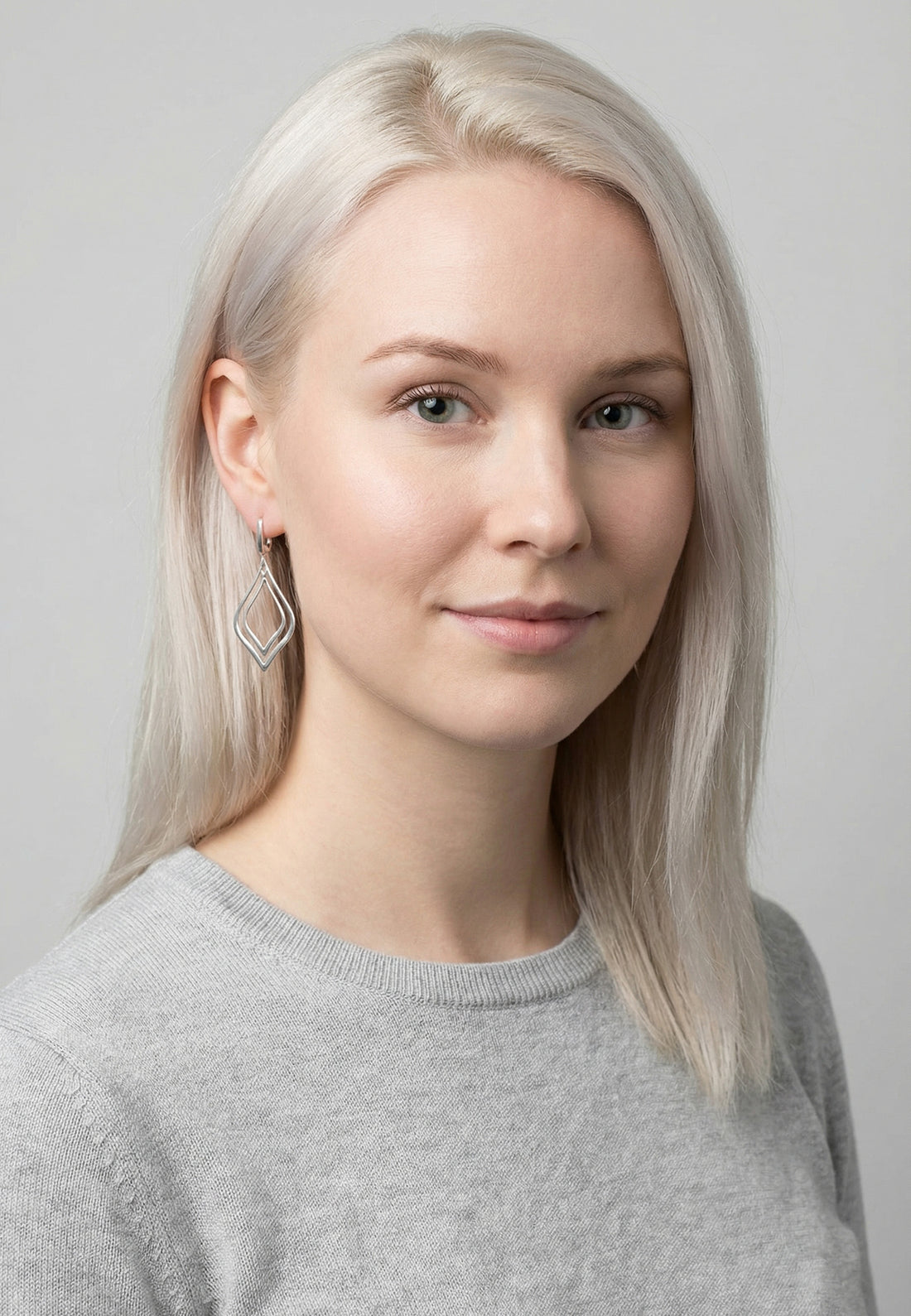 Geo Ohrhänger in 925 Silber