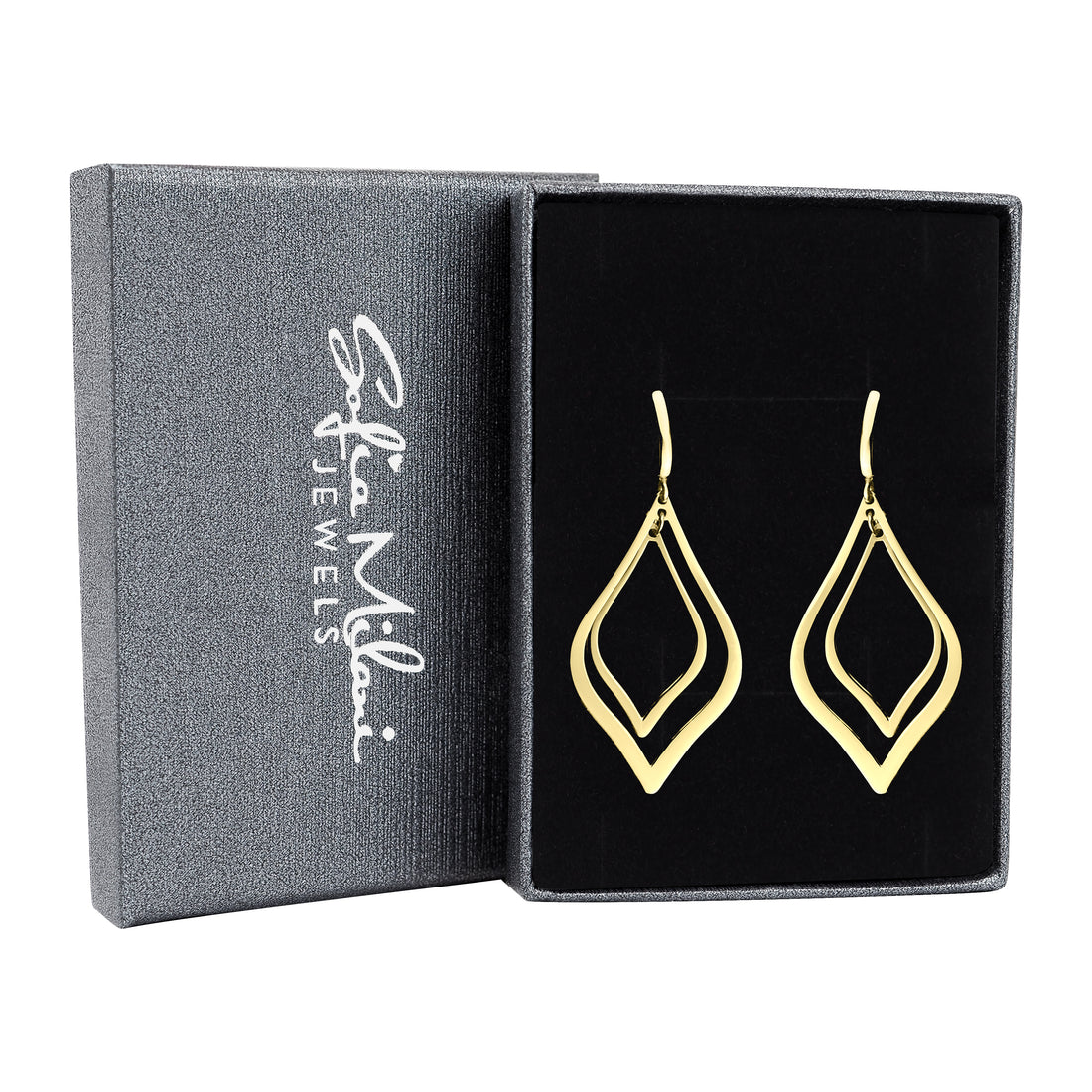 Geo Ohrhänger in 925 Silber