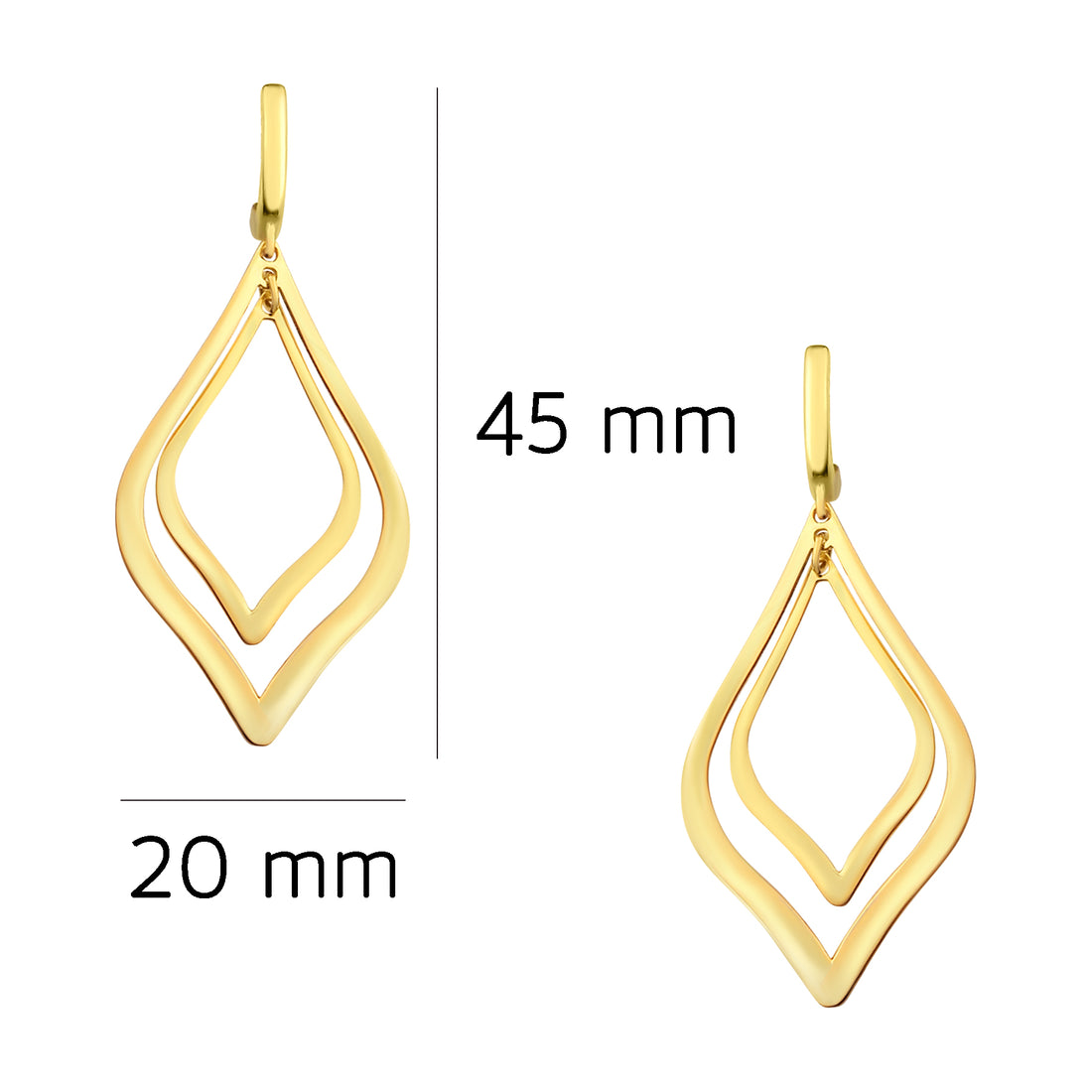 Geo Ohrhänger in 925 Silber