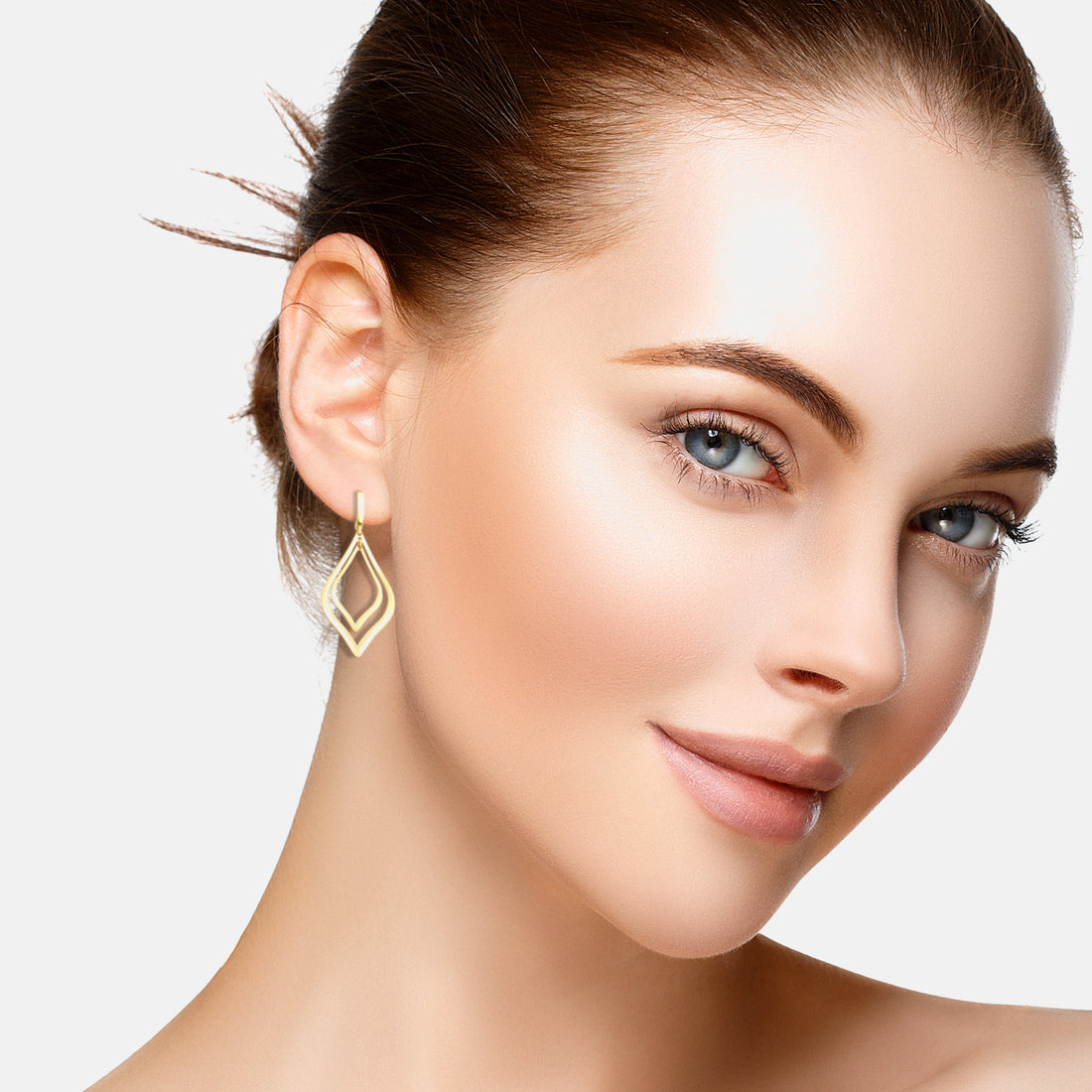 Geo Ohrhänger in 925 Silber