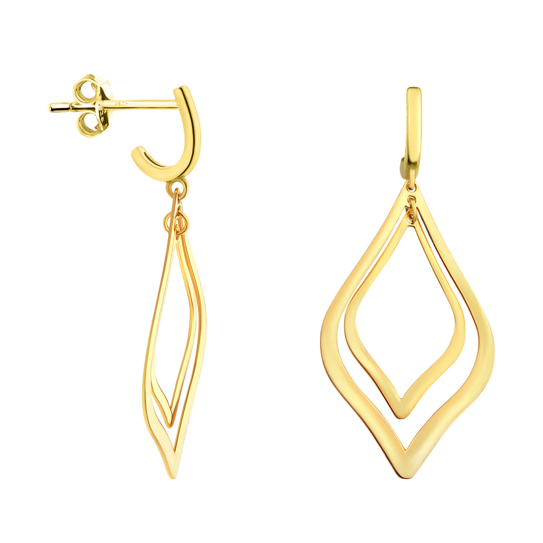 Geo Ohrhänger in 925 Silber