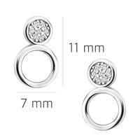 Kreis Ohrstecker in 925 Silber