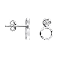 Kreis Ohrstecker in 925 Silber