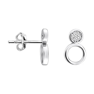 Kreis Ohrstecker in 925 Silber