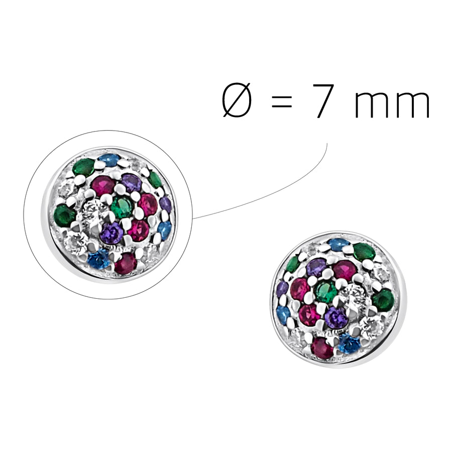 Kreis Ohrstecker in 925 Silber