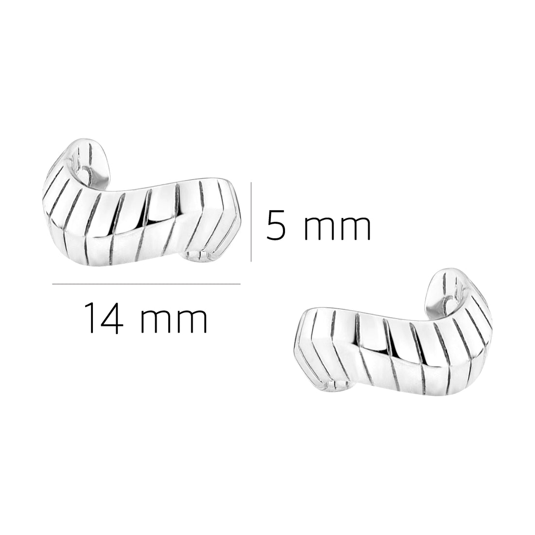 Schlange Ear Cuff in 925 Silber