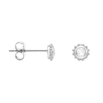 Blume Ohrstecker in 925 Silber