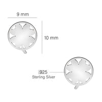Blatt Ohrstecker in 925 Silber