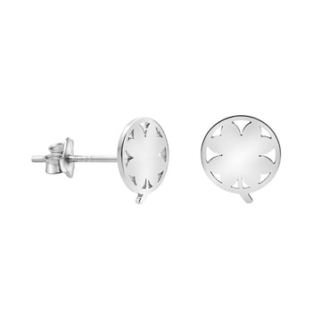 Blatt Ohrstecker in 925 Silber