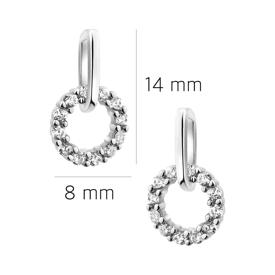 Kreis Ohrstecker in 925 Silber