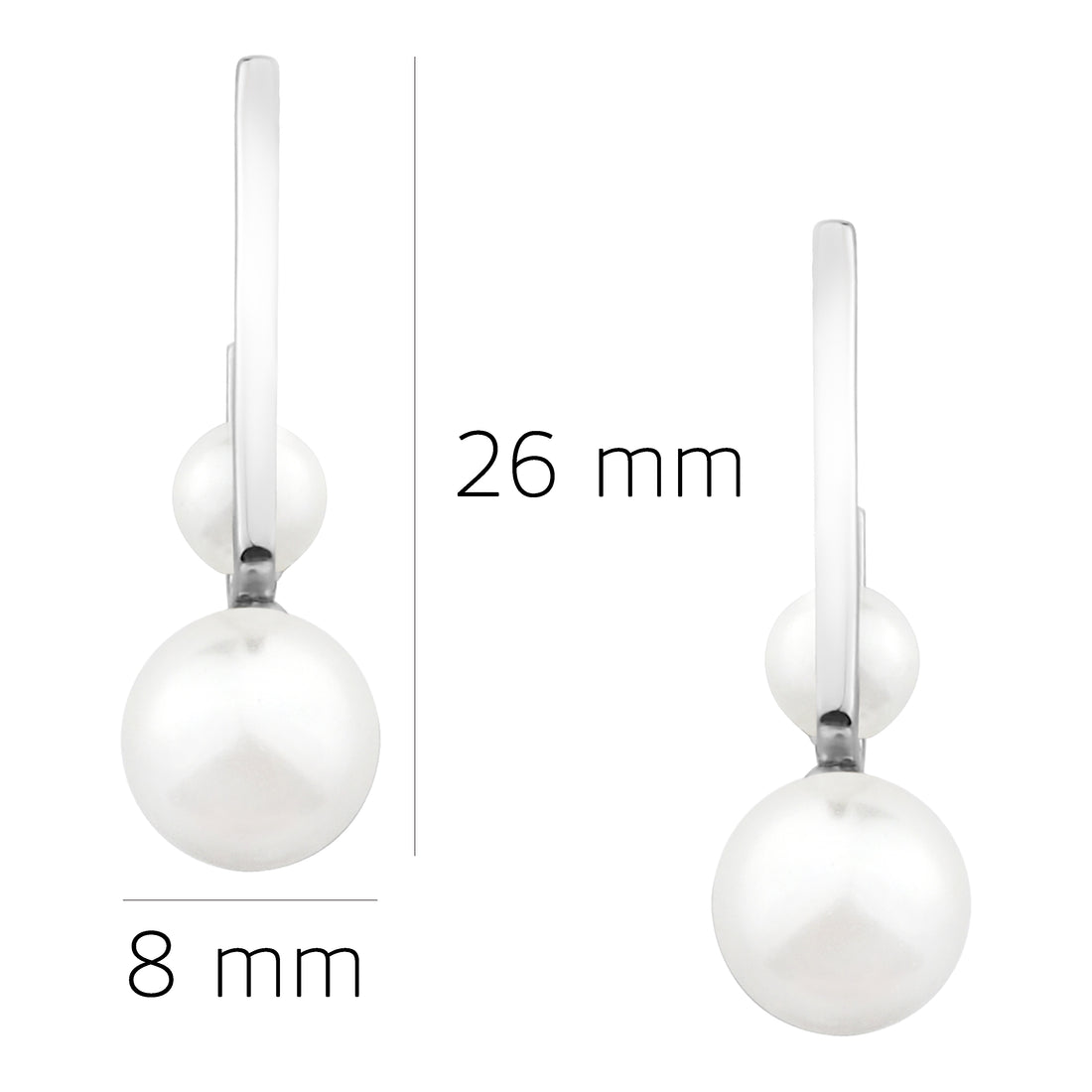 Perle Ohrstecker in 925 Silber