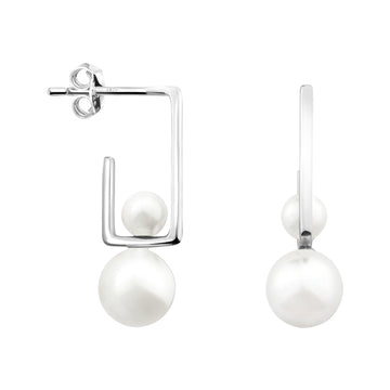 Perle Ohrstecker in 925 Silber