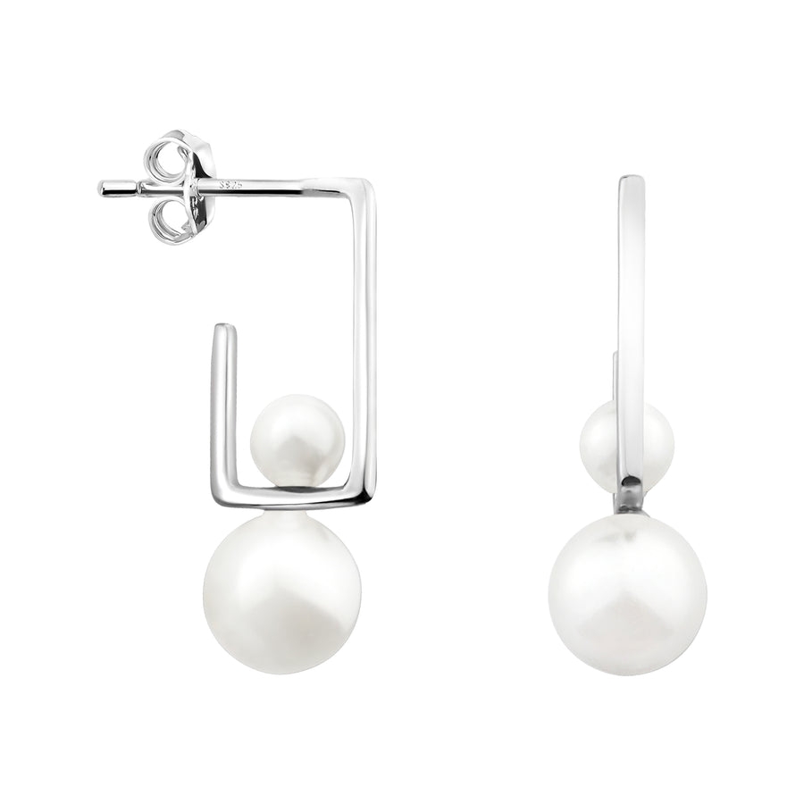 Perle Ohrstecker in 925 Silber