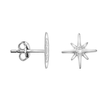Stern Ohrstecker in 925 Silber