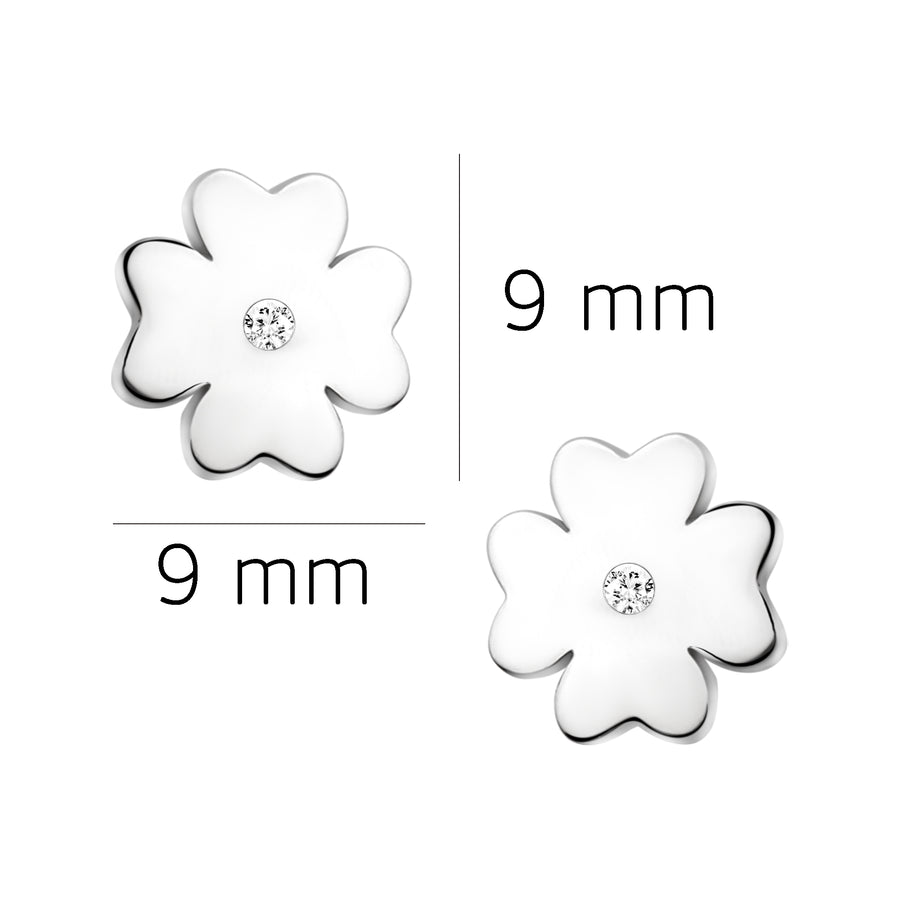 Blume Ohrstecker in 925 Silber