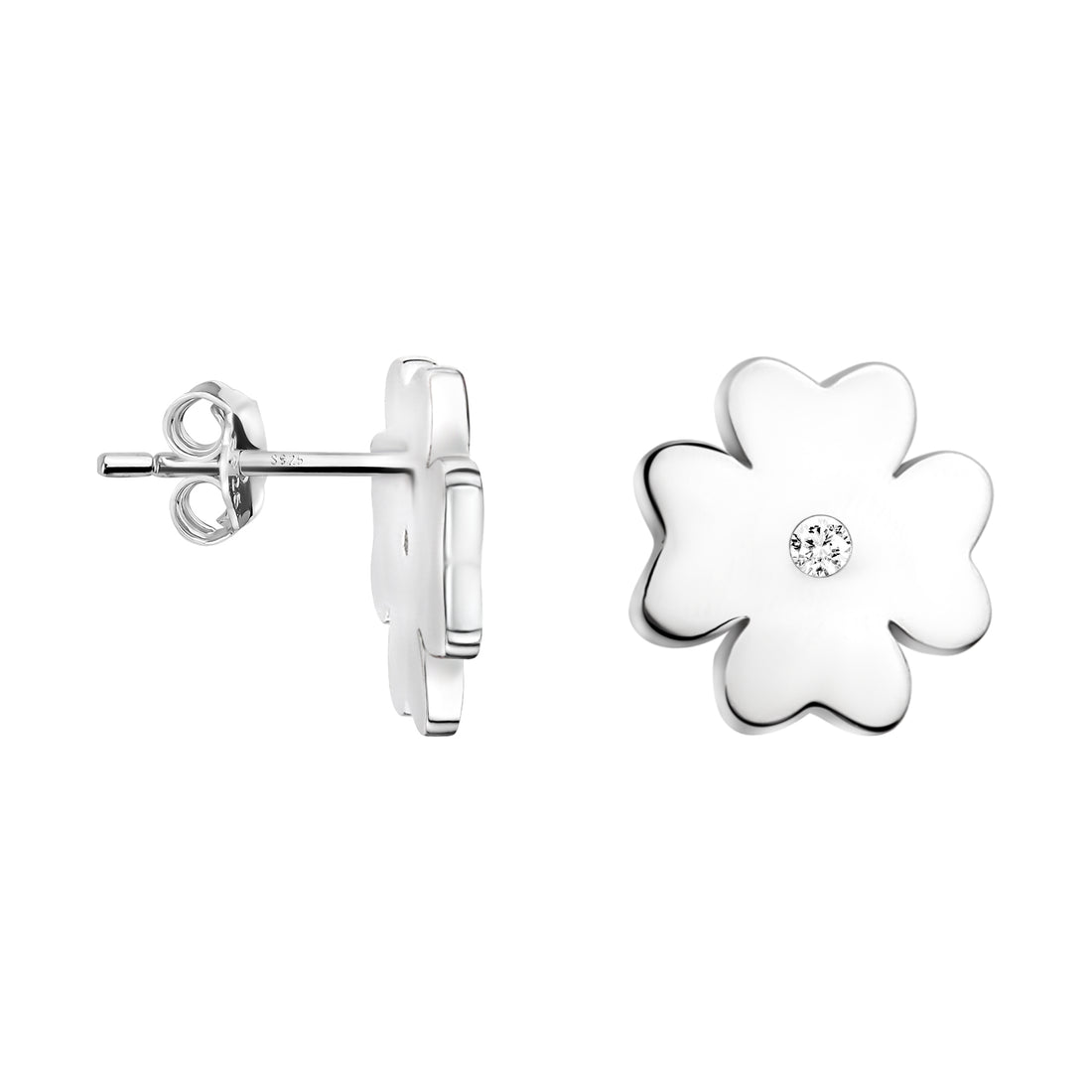 Blume Ohrstecker in 925 Silber