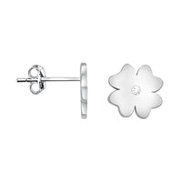 Blume Ohrstecker in 925 Silber
