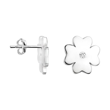 Blume Ohrstecker in 925 Silber