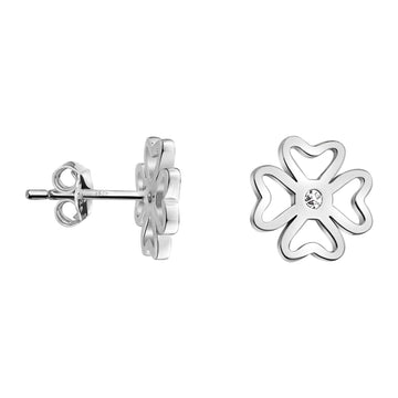 Blume Ohrstecker in 925 Silber