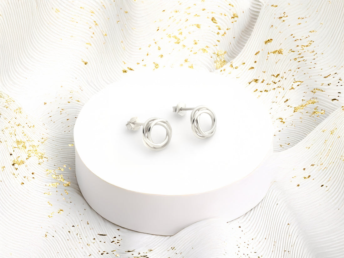 Kreis Ohrstecker in 925 Silber