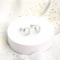Kreis Ohrstecker in 925 Silber