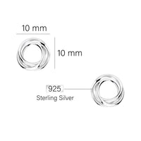 Kreis Ohrstecker in 925 Silber
