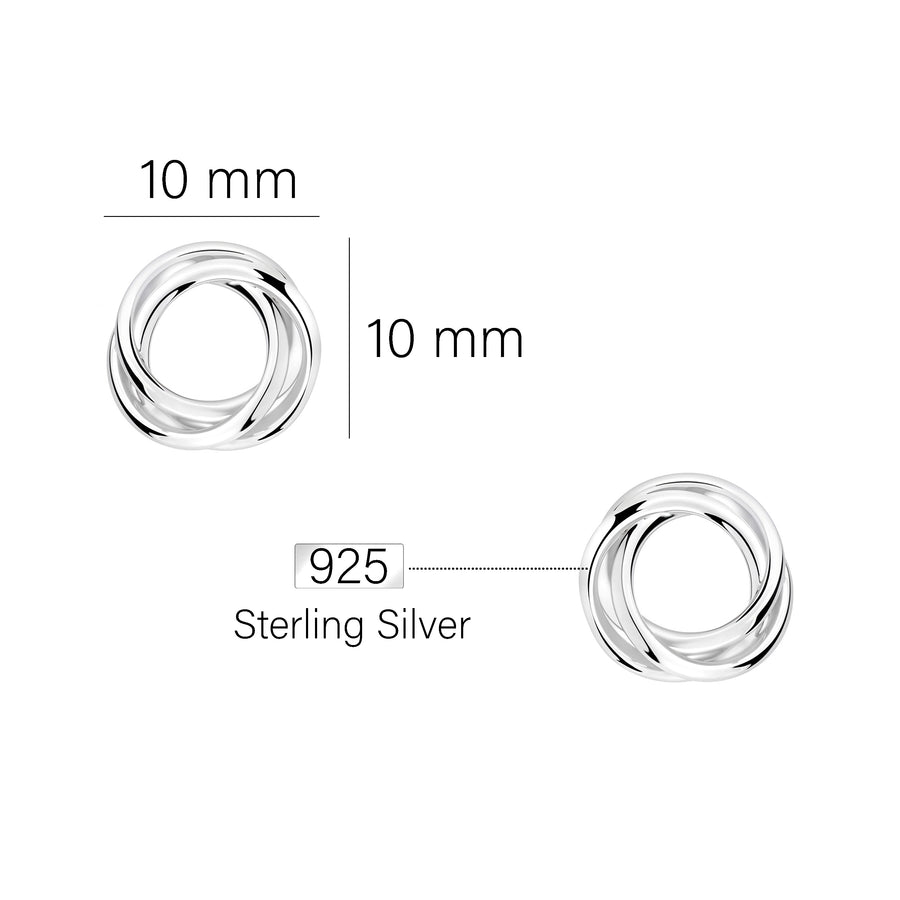Kreis Ohrstecker in 925 Silber