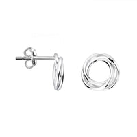 Kreis Ohrstecker in 925 Silber