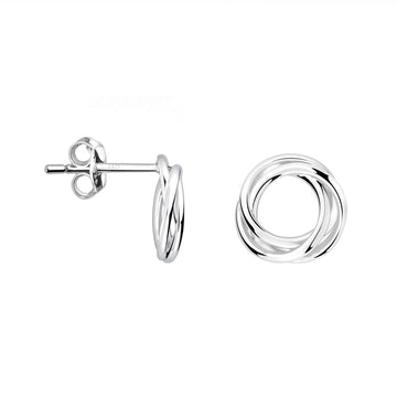Kreis Ohrstecker in 925 Silber