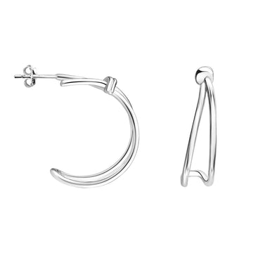Steck Creolen in 925 Silber