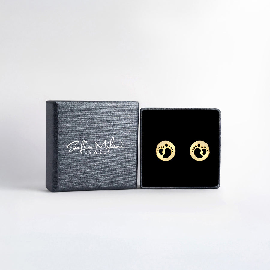Fuß Ohrstecker in 925 Silber