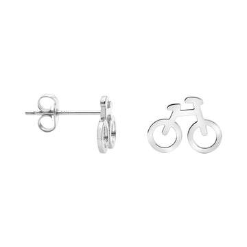 Fahrrad Ohrstecker in 925 Silber