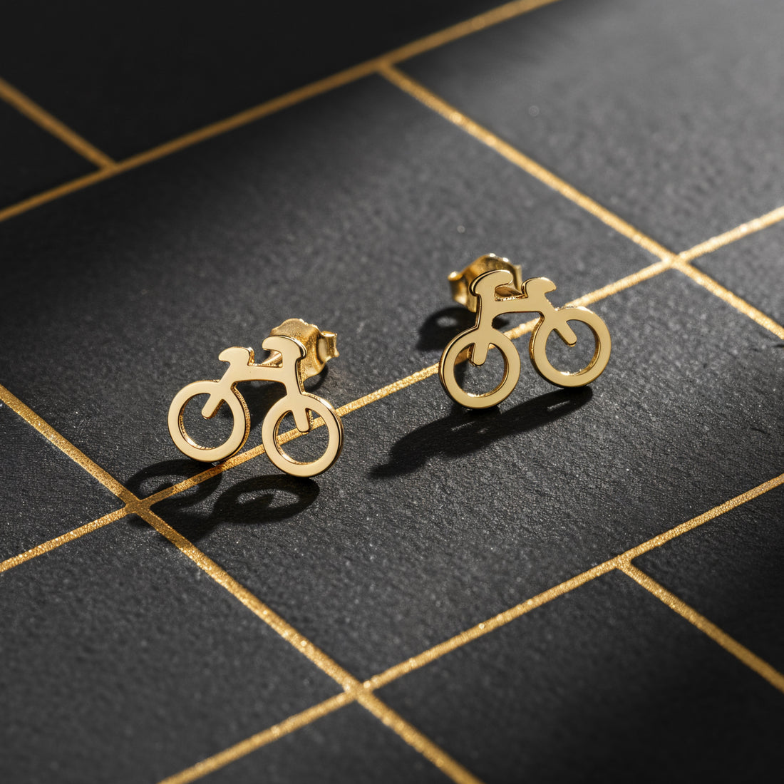Fahrrad Ohrstecker in 925 Silber
