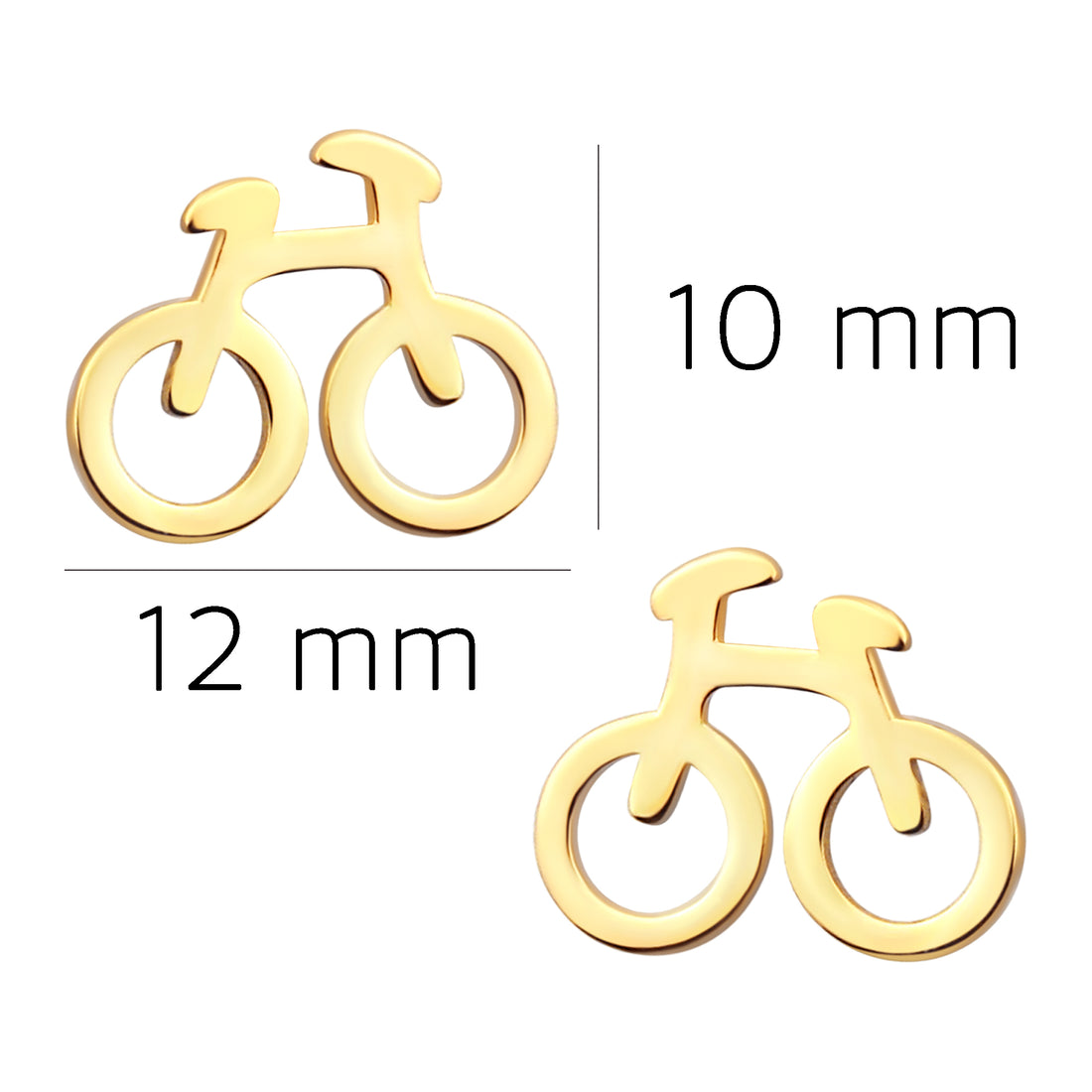 Fahrrad Ohrstecker in 925 Silber