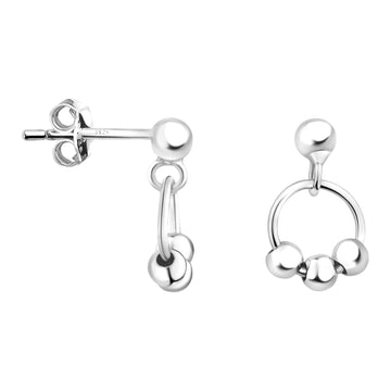 Kugel Ohrstecker in 925 Silber