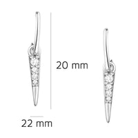 Stab Steck Creolen in 925 Silber