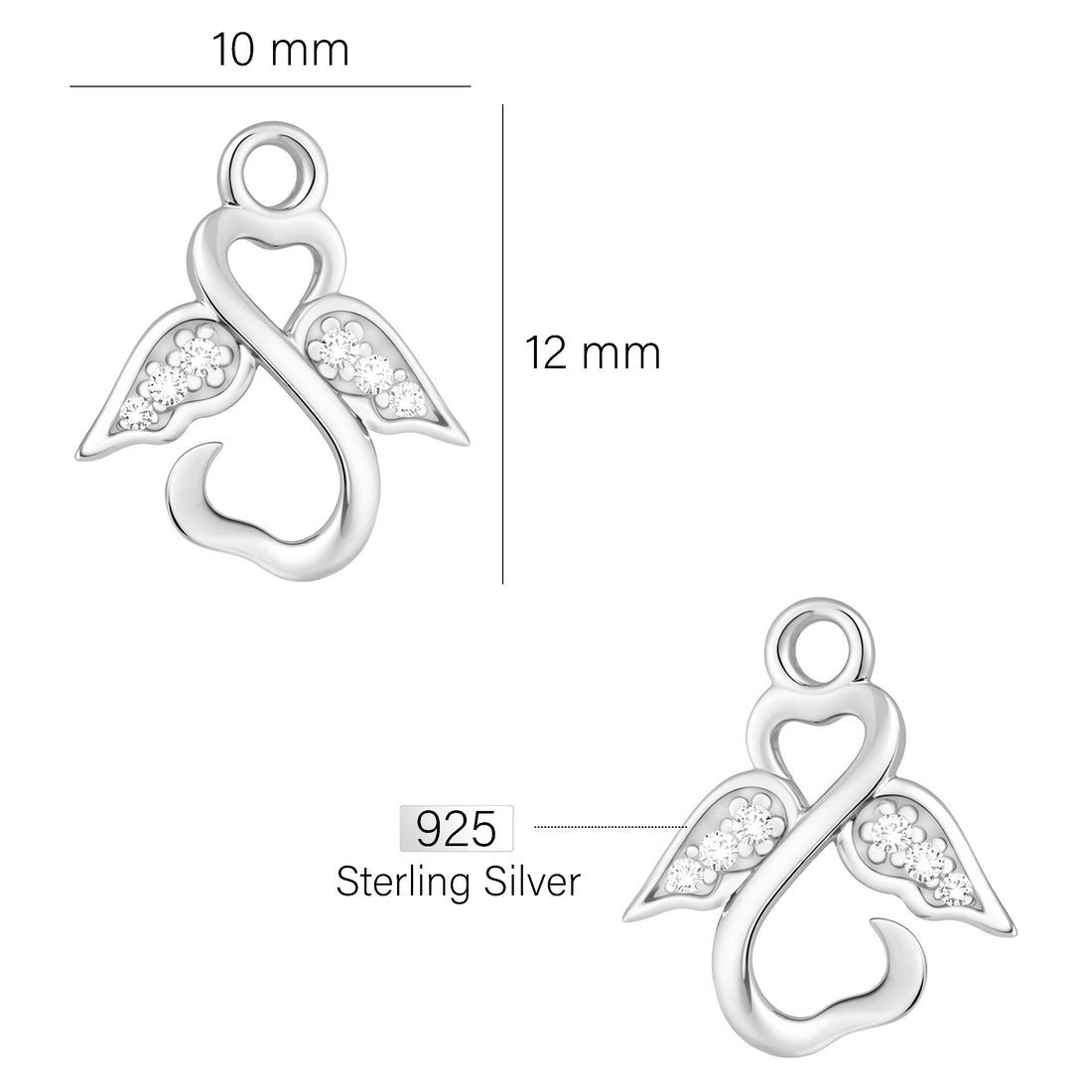 Engel Ohrstecker in 925 Silber