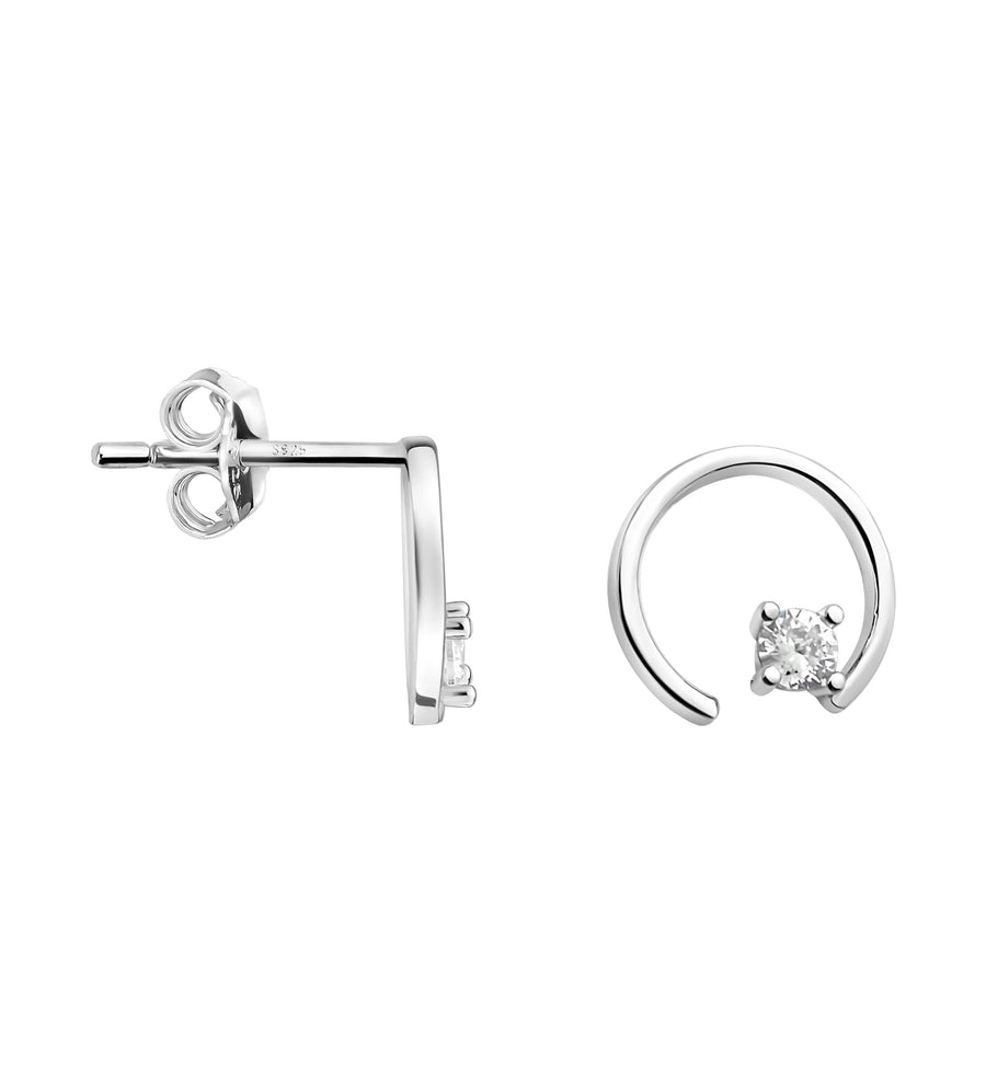 Kreis Ohrstecker in 925 Silber
