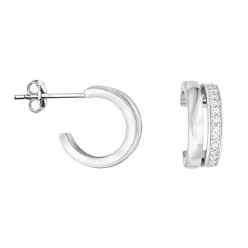 Steck Creolen in 925 Silber