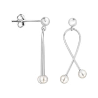 Perle Ohrstecker in 925 Silber