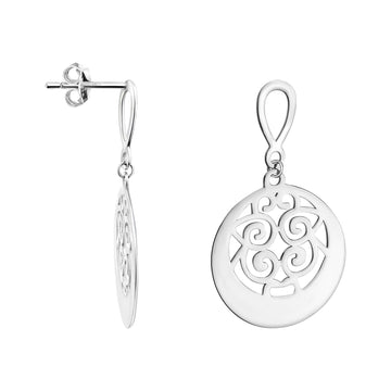 Ornament Ohrhänger in 925 Silber